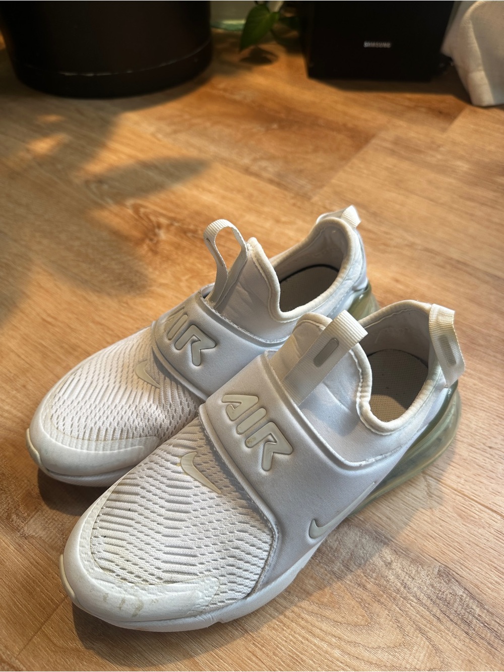 Nike White Slip-On Air Cushion Athletic Sneakers